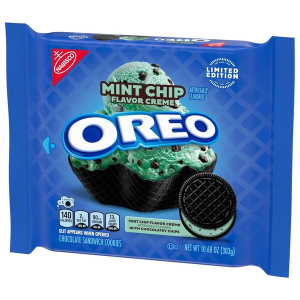 Печенье OREO Mint Chip Chocolate Sandwich Cookies Limited Edition 302 г 7186 фото