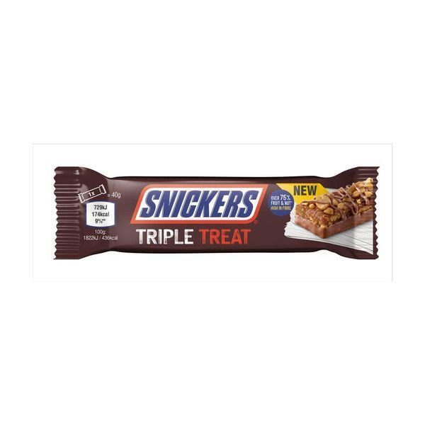 Шоколадні батончики SNICKERS Triple Treat 4x32г 6313 фото