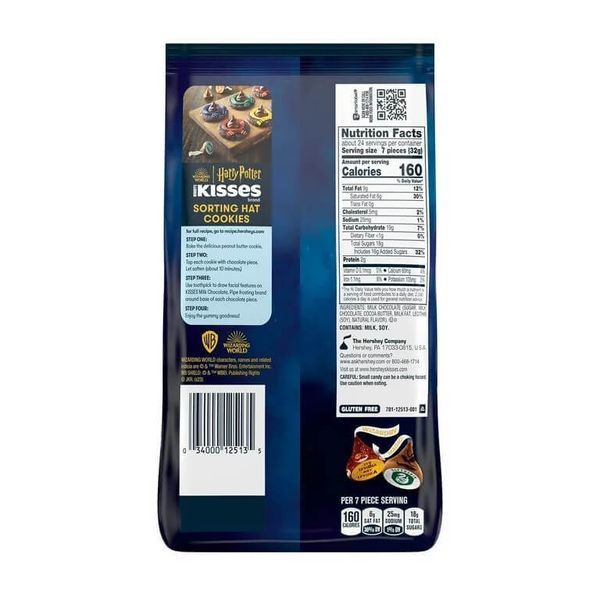 Конфеты Hershey's Kisses Harry Potter Milk Chocolate Halloween Candy Bag из молочного шоколада 766 г. 5556 фото