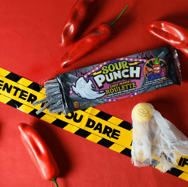 Жувальні цукерки Sour Punch Ghost Pepper Roulette 91г 9552 фото