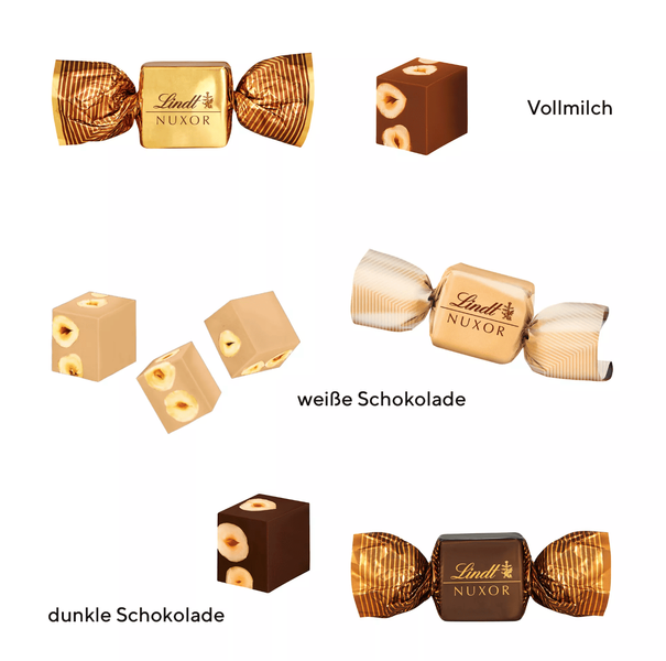 Шоколадні цукерки Lindt Nuxor Mischung 103г 10583 фото