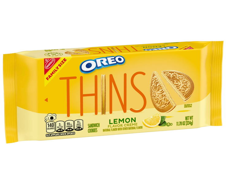 Печиво Oreo Thins Lemon Creme Sandwich Cookies 334г 11084 фото