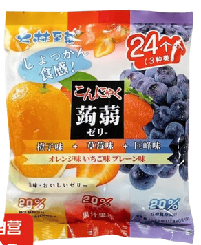 Конжак желе Dailin Shika Konjac Jelly со вкусом винограда клубники персика 480г 9003 фото