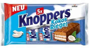 Вафельні батончики Knoppers Kokos Riegel 200g 2912 фото