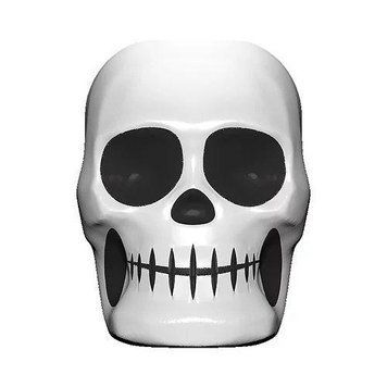 Металевий череп із цукерками Halloween Skull Tin with Smarties 17g (чорно-білий) 4031 фото