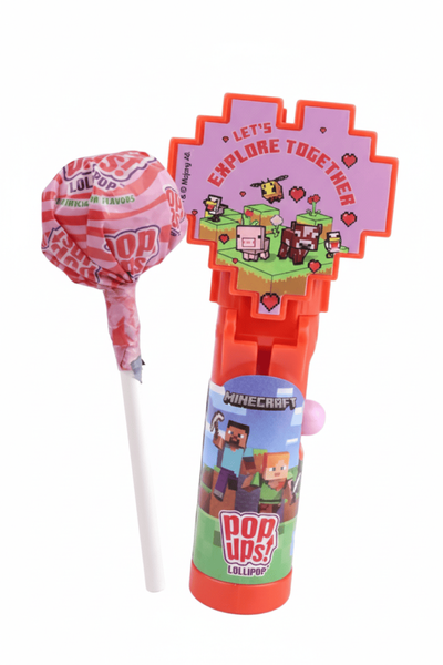Льодяник на паличці Pop Ups Minecraft Friendship Exchange Mini Lollipop 1шт, 8г 10289 фото