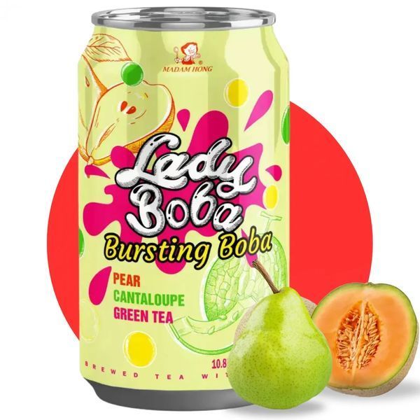 Напиток Lady Boba Bubble Tea со вкусом с грушей и дыней 320 мл 6764 фото