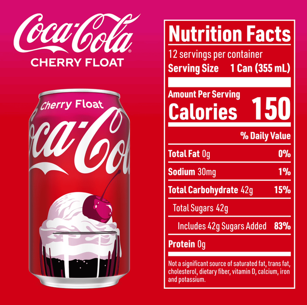 Газований напій Coca-Cola Cherry Float 355мл 10836 фото