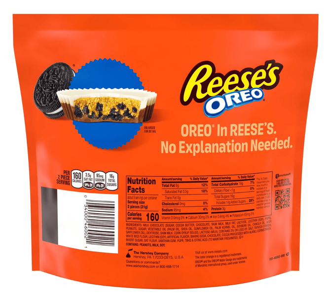 Шоколадные конфеты Reese's Oreo Milk Chocolate and White Creme 249г 10533 фото