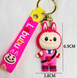Рожевий силіконовий брелок Лабубу Cute Love Backpack Labubu Silicone Keychain 6.9 см, 1шт 8953 фото 2