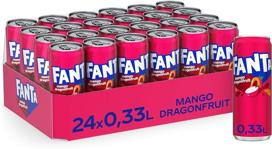 Газированный напиток Fanta со вкусом манго и питайи 330 мл 6829 фото