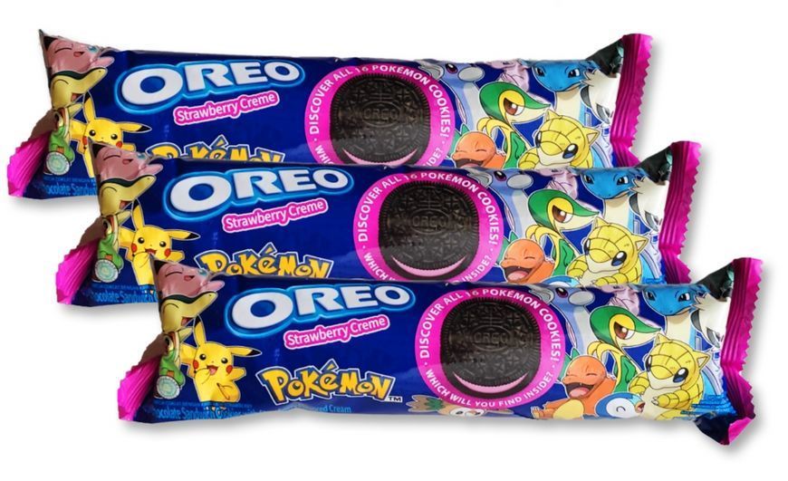 Печиво Oreo Pokemon Strawberry Sandwich Cookie 119.6г 6759 фото