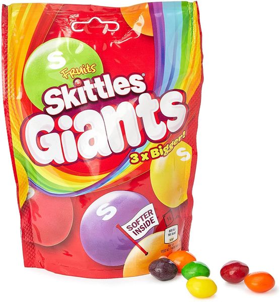 Драже Skittles Giants Fruits 3X Bigger 170g 1095 фото