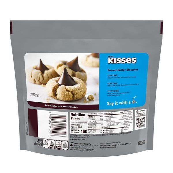 Шоколадні цукерки Hershey's Kisses Milk Chocolate 507г 11511 фото
