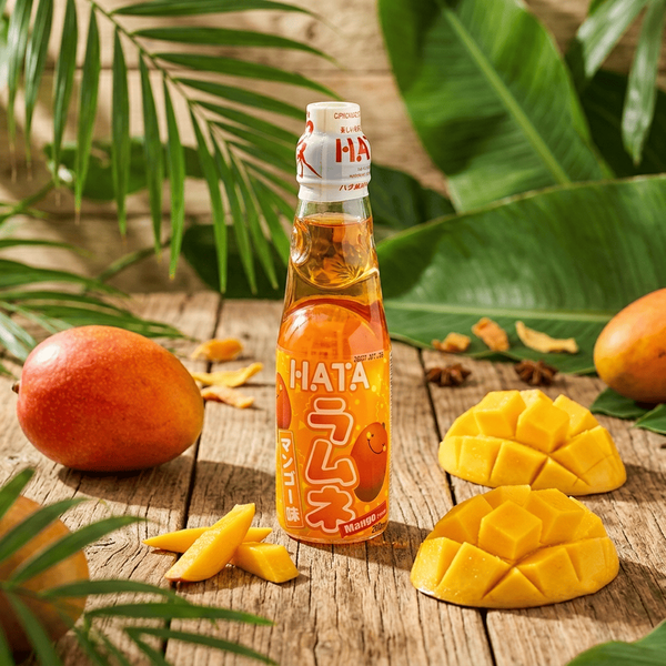 Газований напій з кулькою Hatakosen Ramune Mango 200мл 1745 фото