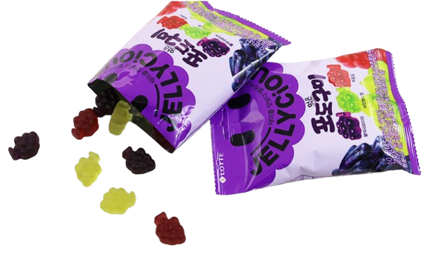 Желейные конфеты Lotte Jellycious со вкусом винограда 60г 8809 фото