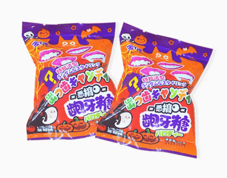 Цукерки-льодяники Halloween з полуничним смаком 100г 9310 фото