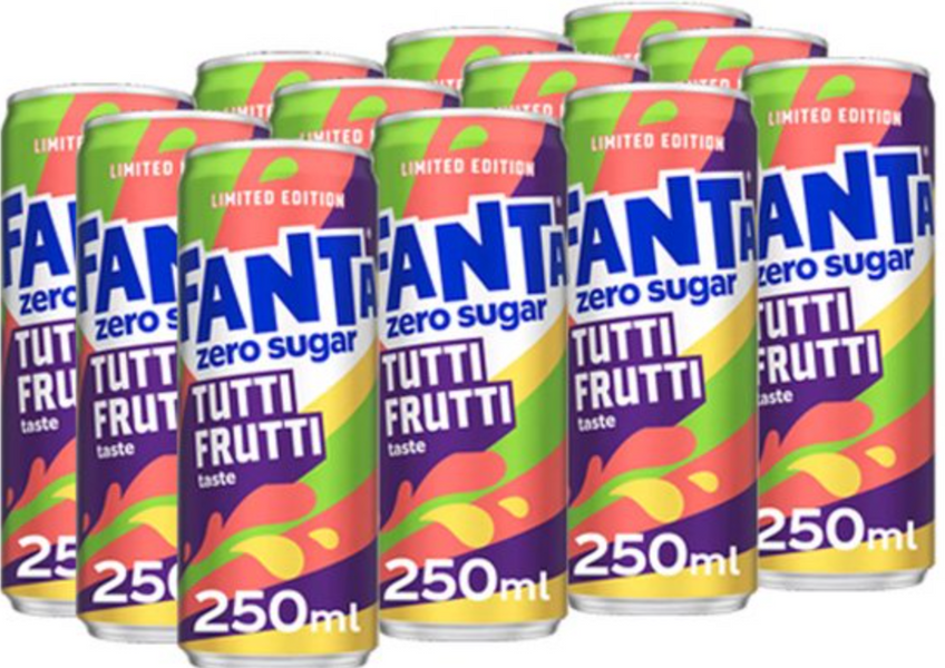 Газований напій Fanta Tutti Frutti Zero Sugar Limited Edition 250мл 8593 фото