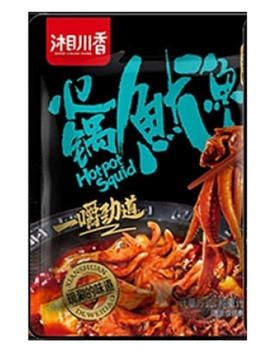Китайский снек кальмары Shredded Hot Pot Squid Snacks Hot Spicy с острым вкусом хот-пот 10г 8686 фото