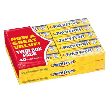 Упаковка жувальних гумок Wrigley's Juicy Fruit 200 шт. BB 07/04/2025 6184 фото