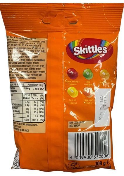 Драже Skittles Citrus Flavour 109г 11457 фото