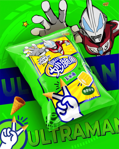 Чіпси Cheetos Bugles Green Onion Flavor Ultraman 40г 10734 фото