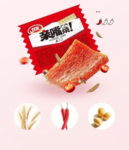 Китайський гострий снек латяо Weilong Latiao Kiss Burn Braised Beef 10г 8636 фото