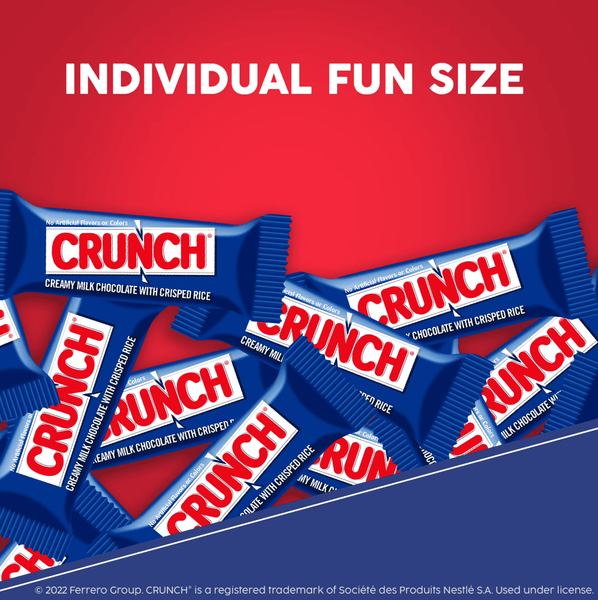 Шоколадні батончики Crunch Milk Chocolate and Crisped Rice Fun Size 283г 10887 фото