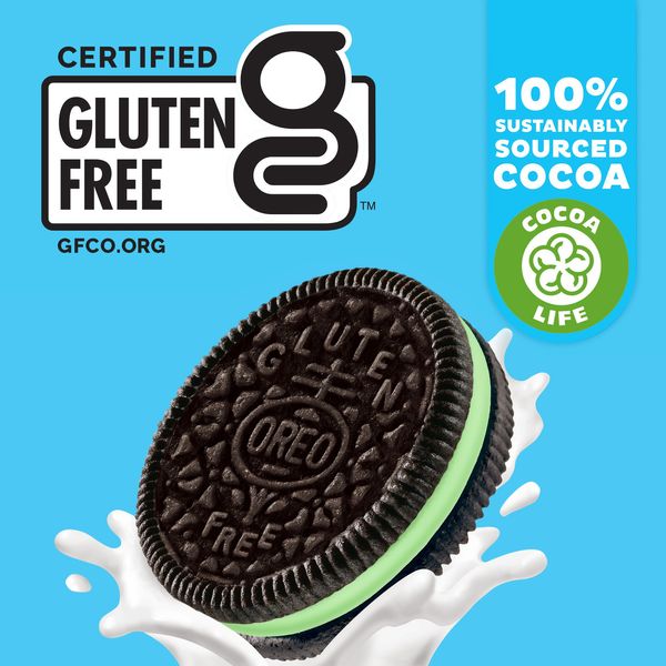 Печиво без глютену Oreo Gluten Free Mint Creme Chocolate Sandwich 353 g 4979 фото