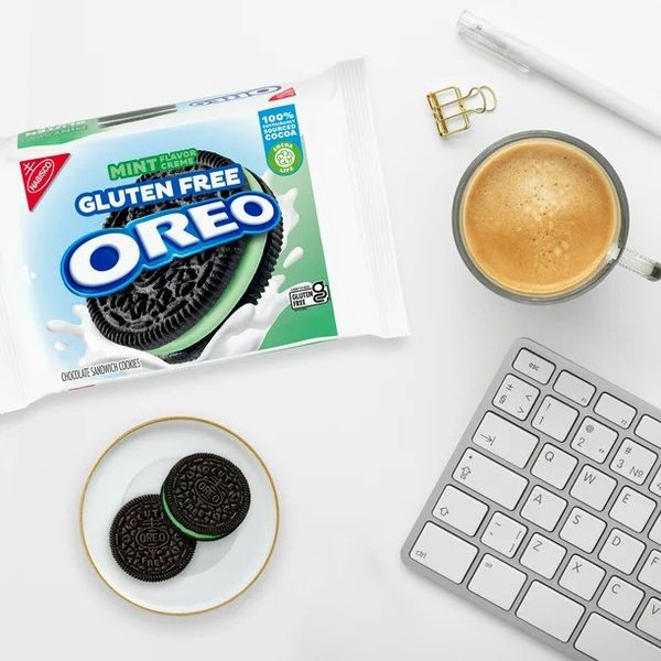 Печенье без глютена Oreo Gluten Free Mint Creme Chocolate Sandwich 353 g 4979 фото