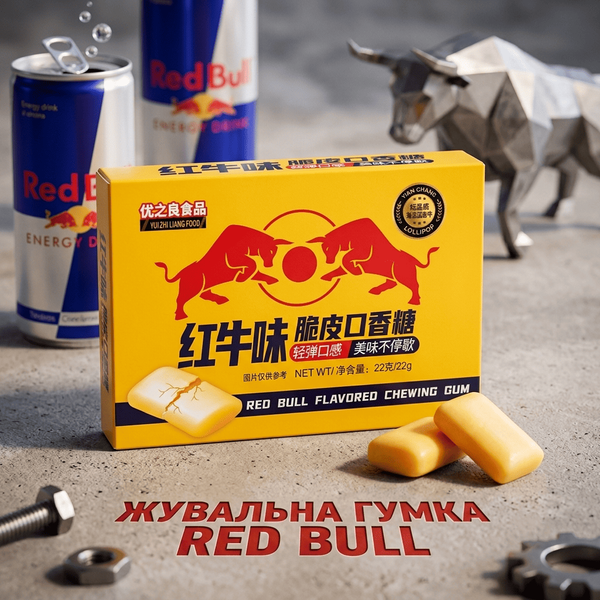 Жувальна гумка Red Bull Flavored Chewing Gum 22г 11556 фото