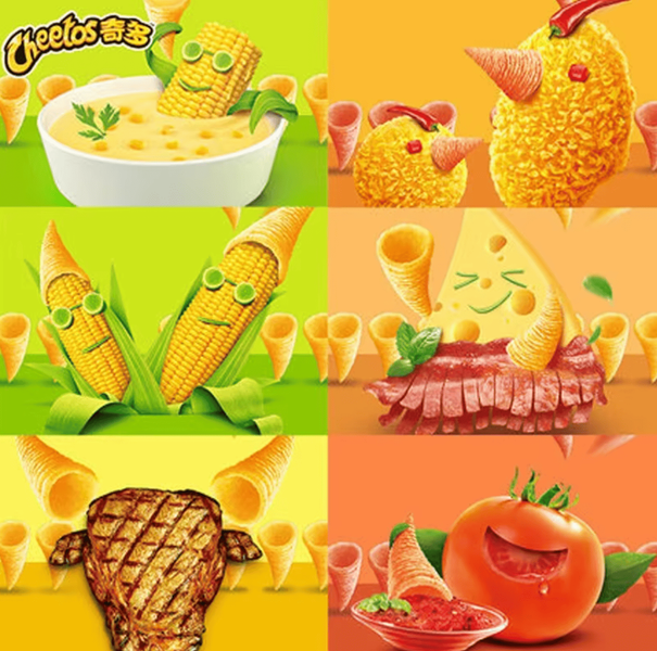 Чіпси Cheetos Bugles Green Onion Flavor Ultraman 40г 10734 фото