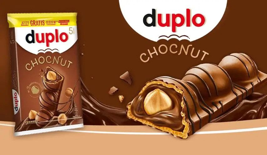 Батончики в молочному шоколаді Ferrero Duplo Chocnut 5x26g 5360 фото