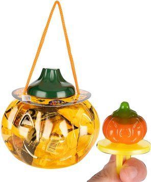 Набір льодяників Halloween Ring Candy Pumpkin Ring у формі гарбузового кільця 18шт, 180г 9311 фото