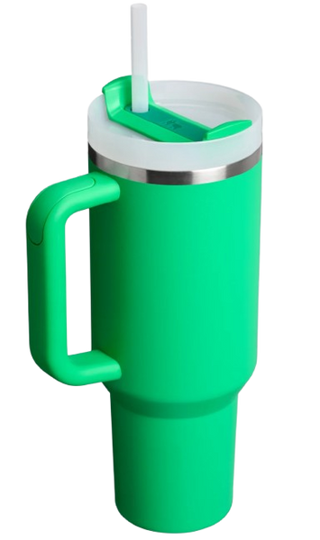 Термочашка Stanley Quencher H2.0 FlowState Stainless Steel Vacuum Insulated Tumbler Meadow Зелёная 1183мл 8761 фото
