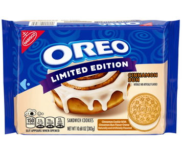Печиво Oreo Cinnamon Bun Sandwich Cookies 303г 11706 фото