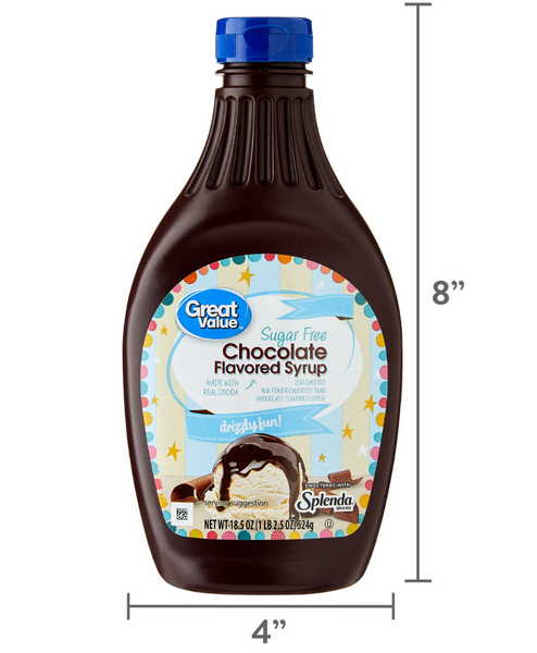 Сироп Great Value Sugar Free Chocolate Syrup 524г 8740 фото