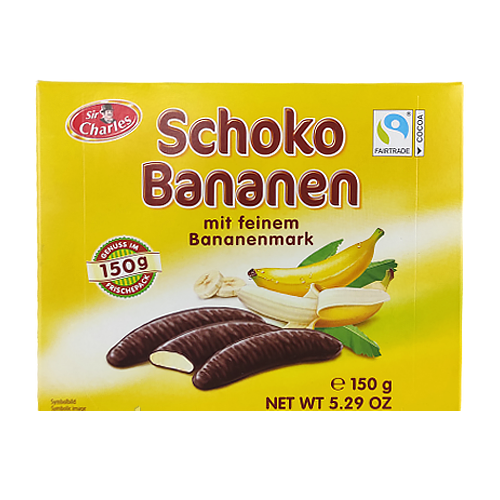 Конфеты Sir Charles Schoko Bananen 150 g 5590 фото