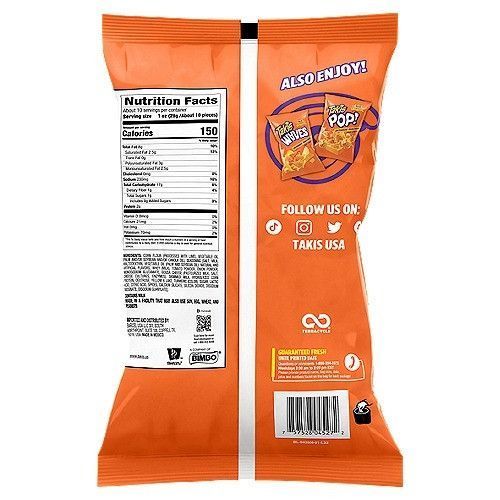 Чіпси з сиром Takis Intense Nacho Cheese Flavored Rolled 280.7г 5566 фото