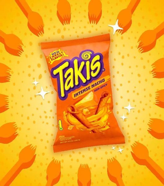 Чіпси з сиром Takis Intense Nacho Cheese Flavored Rolled 280.7г 5566 фото