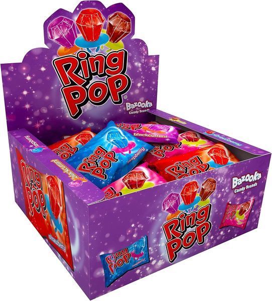 Леденец Bazooka Ring Pop Assortment Candy 14г, 1шт 8960 фото