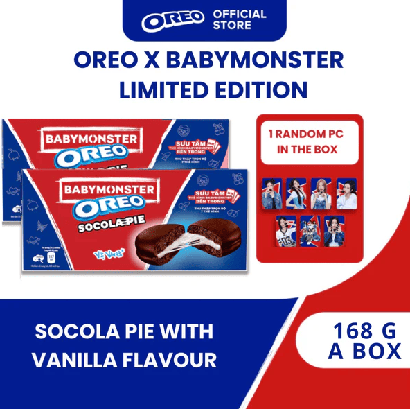 Шоколадные пирожные Oreo Socola Pie BabyMonster Chocolate Vanilla Cream 168г 10246 фото