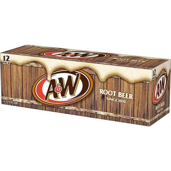 Блок газировки A&W Root Beer со вкусом корня сассафрас и специй 12x355 мл. 11402 фото