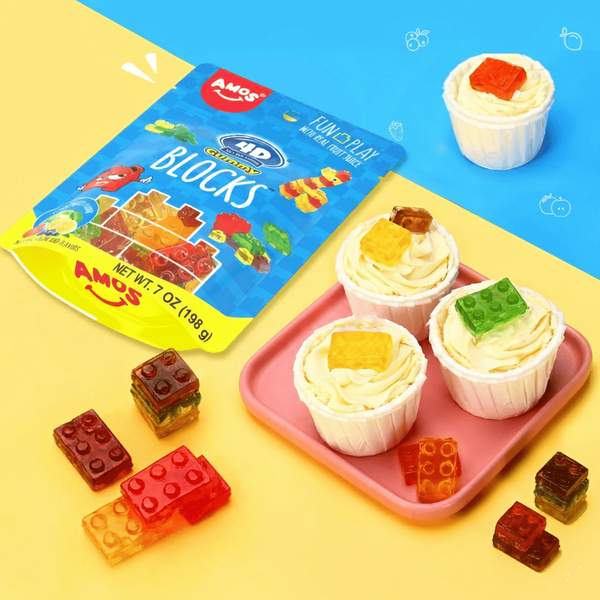 Желейные конфеты Amos 4D Gummy Blocks 198г 10096 фото