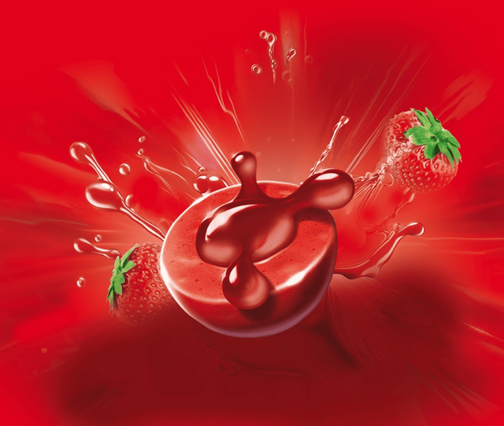 Жевательные конфеты Trolli Flavor Bomb Strawberry 60шт, 1128г 10540 фото