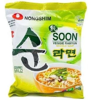 Лапша веганская быстрого приготовления Soon Veggie Ramyun Nongshim 112g 5107 фото