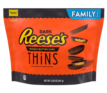 Шоколадні цукерки Reese's Thins Dark Chocolate Peanut Butter Cups 341г 11513 фото