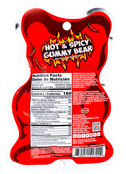 Острые желейные конфеты Swicked Hot & Spicy Gummy Bears 100г 9561 фото