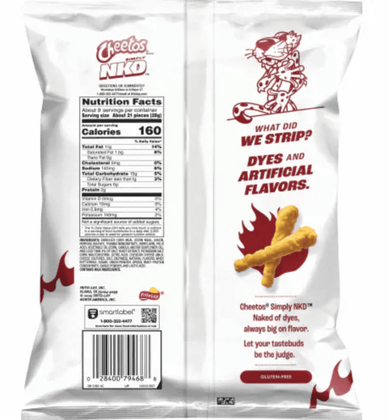 Кукурузные снеки Cheetos Simply NKD Crunchy Flamin' Hot 240.9г 10741 фото