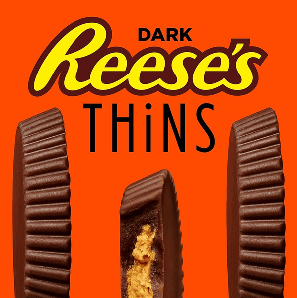 Шоколадні цукерки Reese's Thins Dark Chocolate Peanut Butter Cups 341г 11513 фото